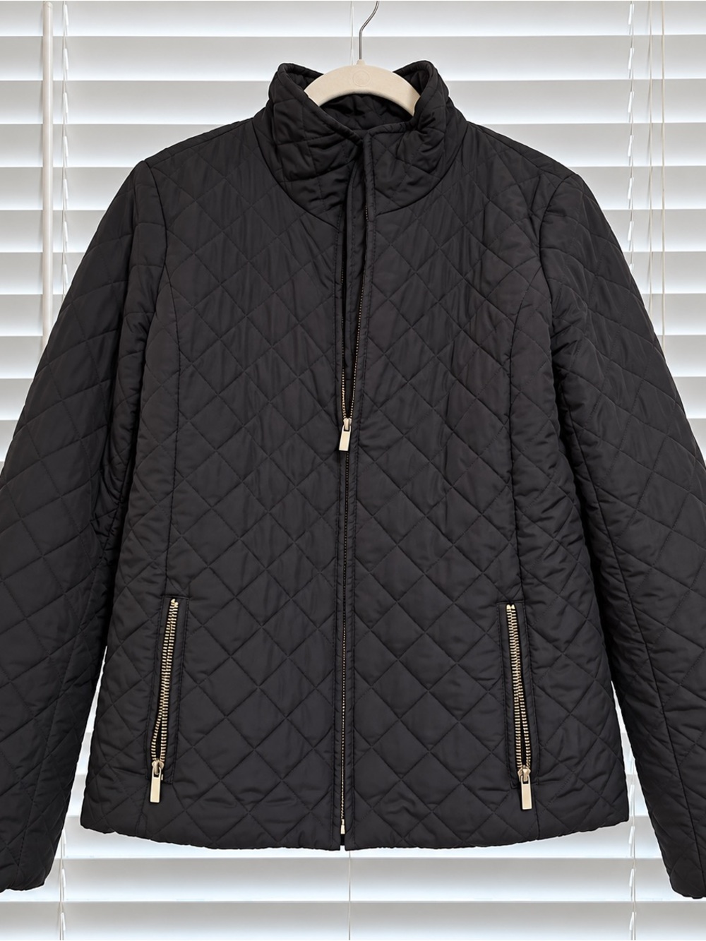 J. Crew Black Quilted Zip-Up Puffer Jacket
